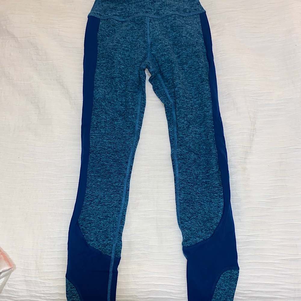Beyond Yoga blue heather leggings